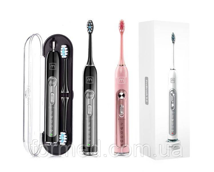 Набір: Ультразвукова зубна щітка MEDICA+ PROBRUSH 9.0 (ULTASONIC) Black+Fuchsia, фото 1