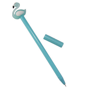 Ручка гелева Фламінго (блакитна) сувенір