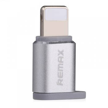 Перехідник Visual RA-USB2 microUSB(F) to Lightning(M) Silver Remax 340905