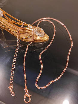 Ланцюжок жіночий позолочений 45 см код 1570