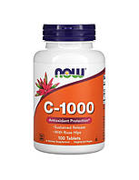 Вітамін С, Now Foods, C-1000 з біофлавоноїдами, 100 рослинних капсул