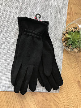 Жіночі стрейчеві рукавички Чорні СЕРЕДНІ