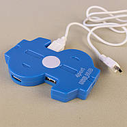 Хаб USB Долар розгалужувач (синій), фото 3