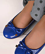 Туфлі балетки жіночі сині Т1435 Уцінка, фото 4
