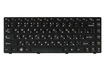 Клавiатура для ноутбука IBM/LENOVO IdeaPad G480 чорний, чорний фрейм