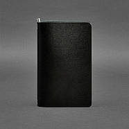 Вугільно-чорний шкіряний блокнот (софт-бук) 8.0 на гумці, фото 3