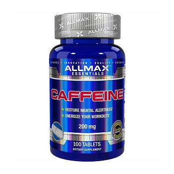 Передтренувальний комплекс Allmax Nutrition Caffeine 200 mg, 100 таблеток