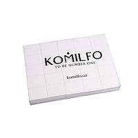 Шлифовщик для ногтей Komilfo Mini 32*25*12 мм белый 120/120 (50 шт. в пачке)
