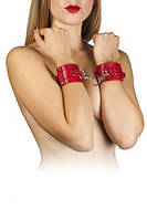 Наручники Leather Dominant Hand Cuffs, Red артикул 4406766