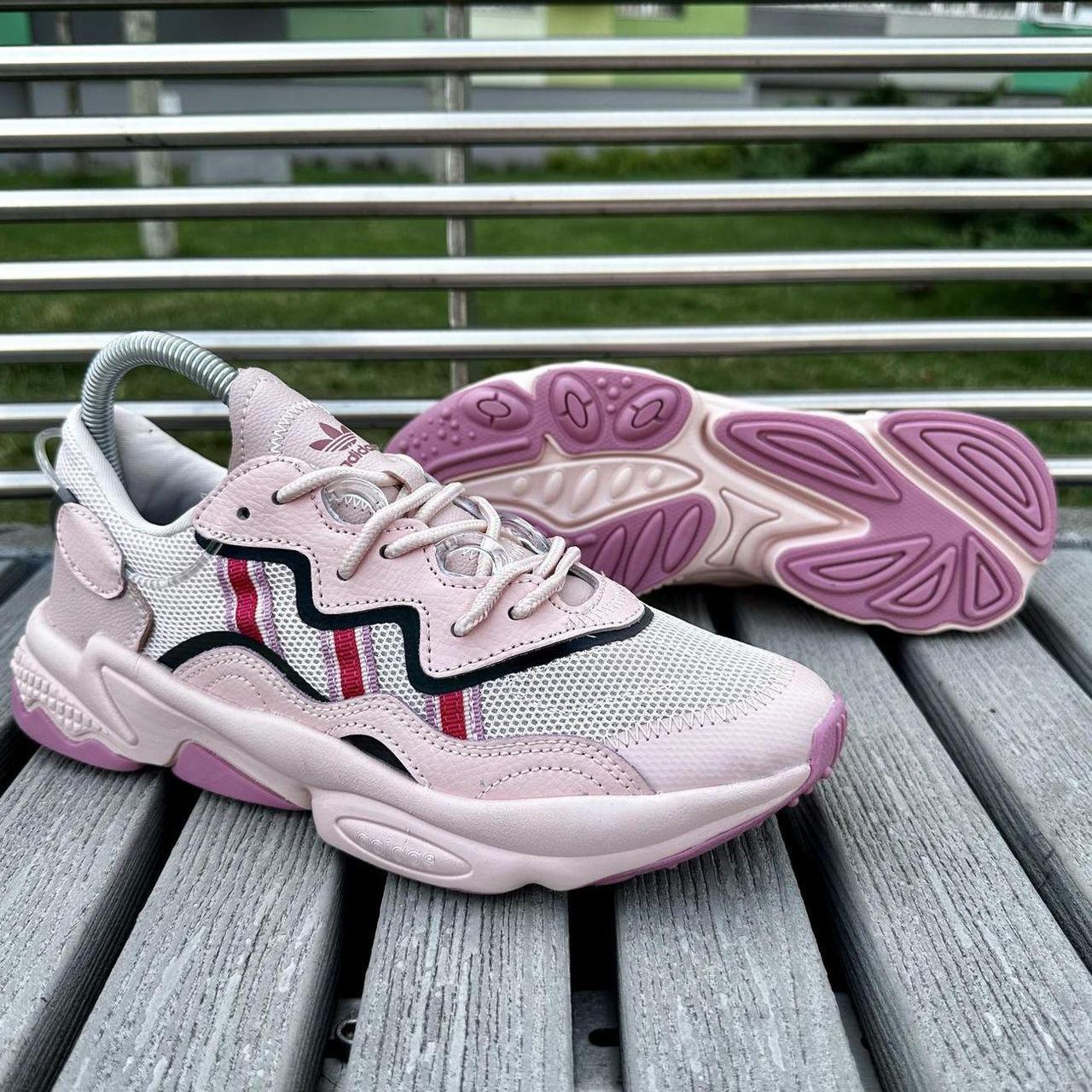 Женские кроссовки Adidas Ozweego (нежно розовые) демисезонная ...