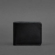 Чоловіче шкіряне портмоне 4.1 (4 кишені) вугільно-чорне, фото 5