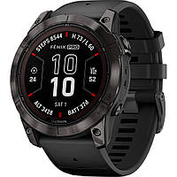 Смарт-часы Garmin Fenix 7X Pro Sapphire Solar Edition 51mm Carbon Gray DLC Titanium with Black Band