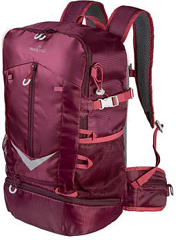 Легкий похідний рюкзак із дощовиком 30L Rocktrail IAN389063 бордовий