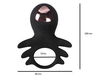 КІЛЬЦЕ ЕРЕКЦІЙНЕ "Kitty vibrating cock ring", 10 режимів вібрації