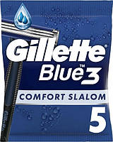Станок одноразовий BLUE 3 Слалом Комфорт 5 штук