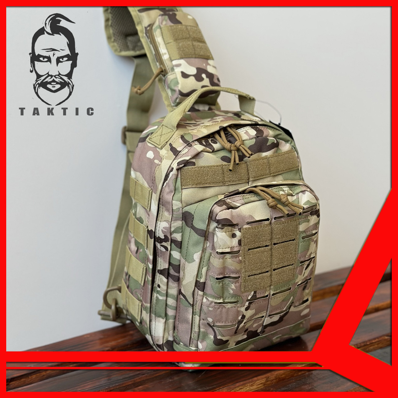 Тактичний однолямковий рюкзак на 9 л Silver міська військова сумка — рюкзак, штурмовий рюкзак Мультиким