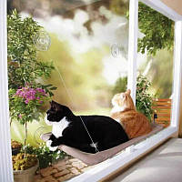 Лежанка гамак для кішок на вікно. Універсальний лежак для кішок на присосках Microsoft mounted cat bed