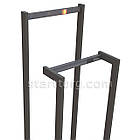 Cтійка-виставка BURJ 1650х350х400мм кв.40х20мм, чорна. Торгове вішало для ременів та одягу, фото 3