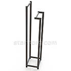 Cтійка-виставка BURJ 1650х350х400мм кв.40х20мм, чорна. Торгове вішало для ременів та одягу, фото 4