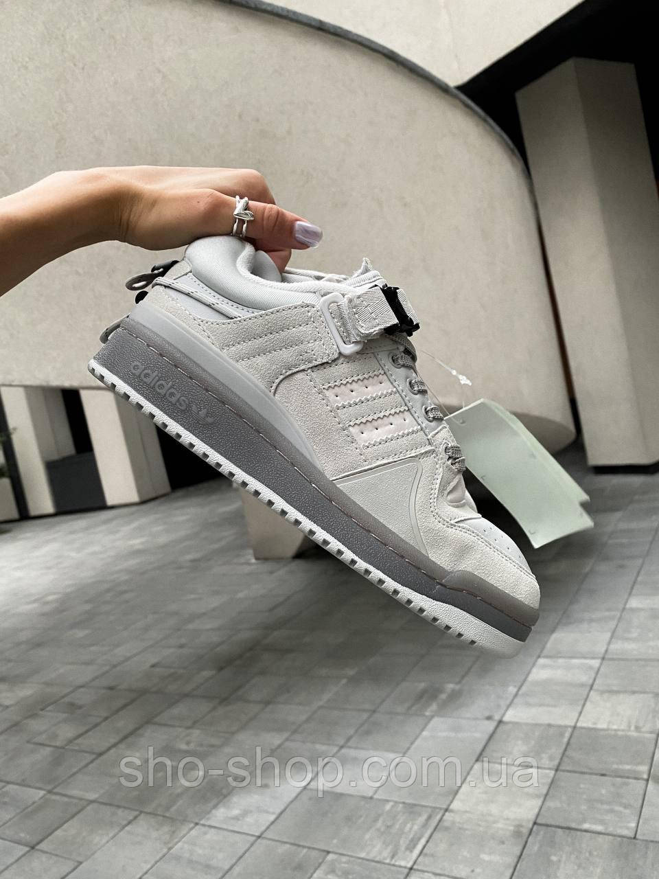 Кроссовки Adidas Forum low x Bad Bunny Grey