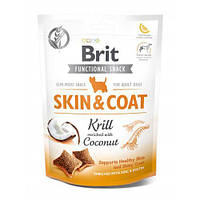 Функциональное лакомство Brit Care Skin & Coat криль с кокосом для собак, 150 г