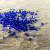 Бисер китайский рубка №73 - 10 грамм прозрачный синий