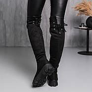 Ботфорти жіночі зимові Fashion Chief 3875 36 розмір 23,5 см Чорний, фото 4