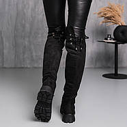 Ботфорти жіночі зимові Fashion Chief 3875 36 розмір 23,5 см Чорний, фото 5