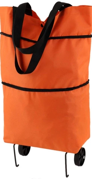 Сумка на колесах господарська, Сумка-трансформер на колесах 2в1, Жіноча сумка-валіза Жовтогаряча