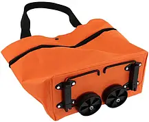 Сумка на колесах господарська, Сумка-трансформер на колесах 2в1, Жіноча сумка-валіза Жовтогаряча, фото 5