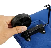 Сумка на колесах господарська, Універсальна складана портативна сумка-візок для покупок на коліщатка Синя, фото 5