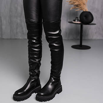 Ботфорти жіночі зимові Fashion Sleipnir 3886 38 розмір 24,5 см Чорний