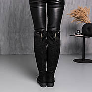 Ботфорти жіночі зимові Fashion Abu 3890 36 розмір 23,5 см Чорний, фото 4