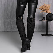Ботфорти жіночі зимові Fashion Abu 3890 36 розмір 23,5 см Чорний, фото 5