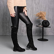 Ботфорти жіночі зимові Fashion Abu 3890 36 розмір 23,5 см Чорний, фото 8