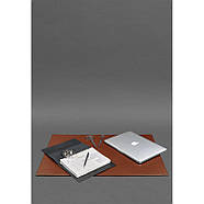 Накладка на стіл керівника - Шкіряний бювар 1.0 Світло-коричневий, фото 2