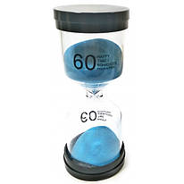 Пісочний годинник 60 хв синій пісок (13х5, 5х5, 5 см) (Арт.32073A)