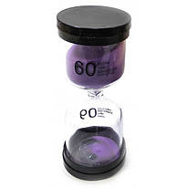 Пісочний годинник 60 хв фіолетовий пісок (13х5,5х5,5 см) (Арт.32073C)