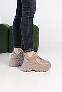 Кросівки жіночі Fashion Dora 3898 39 розмір 24 см Бежевий, фото 6