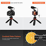 Comica Smartphone Vlogging Kit, CVM-VM10-K2 PRO Shotgun Microphone з тримачем телефона штатива, фото 4