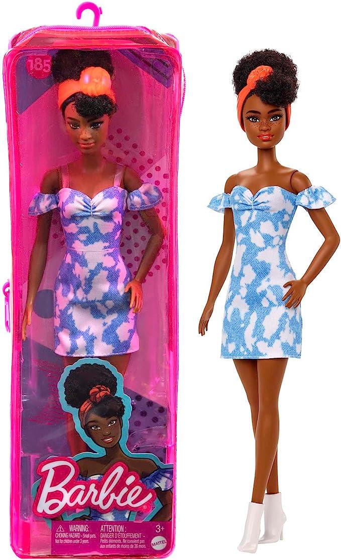 Барбі Модниця в джинсовому платті Barbie Fashionistas Doll Denim Dress 185 HBV17
