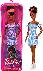 Барбі Модниця в джинсовому платті Barbie Fashionistas Doll Denim Dress 185 HBV17