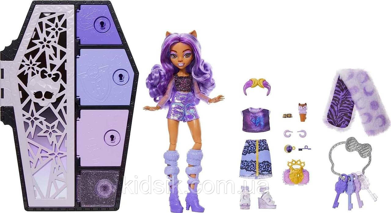 Шарнірна лялька Монстер Хай Клодин Вульф Monster High Clawdeen Wolf  Skulltimate Secrets Fearidescent Series, фото 1