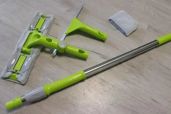 Купить Швабра для мытья окон телескопическая 2 в 1 , Окномойка с ...