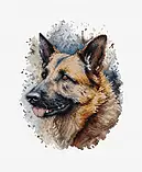 Набір для вишивки хрестом "Luca-S" BC214 Німецька вівчарка, фото 2