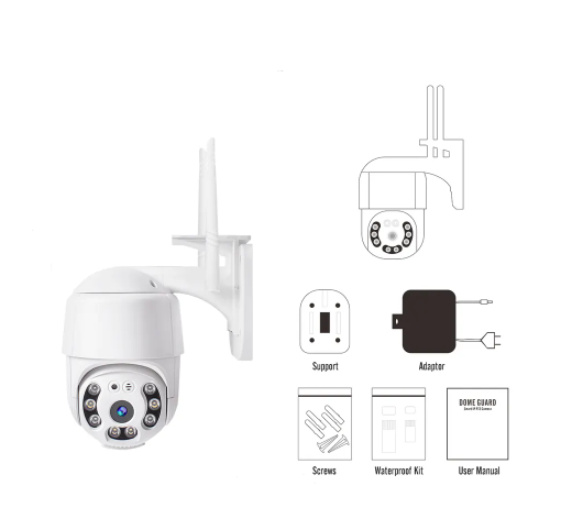 Купить Система камер видеонаблюдения с вращением 4 МП IP WiFi 3g 4g ...