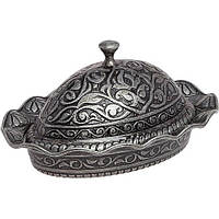 Турецька лукумниця овальна, темне срібло