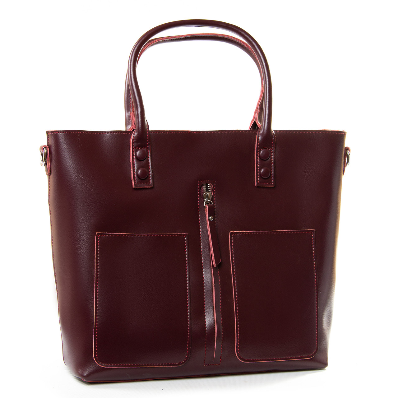 Жіноча шкіряна містка сумка PODIUM P24 8776 wine-red