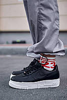 Женские стильные демисезонные кроссовки Nike Air Force Pixel Black White ,айр форс