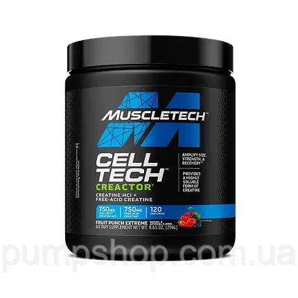 Креатин гідрохлорид Muscletech Cell-Tech Creactor 235 г (120 порц.), фото 2